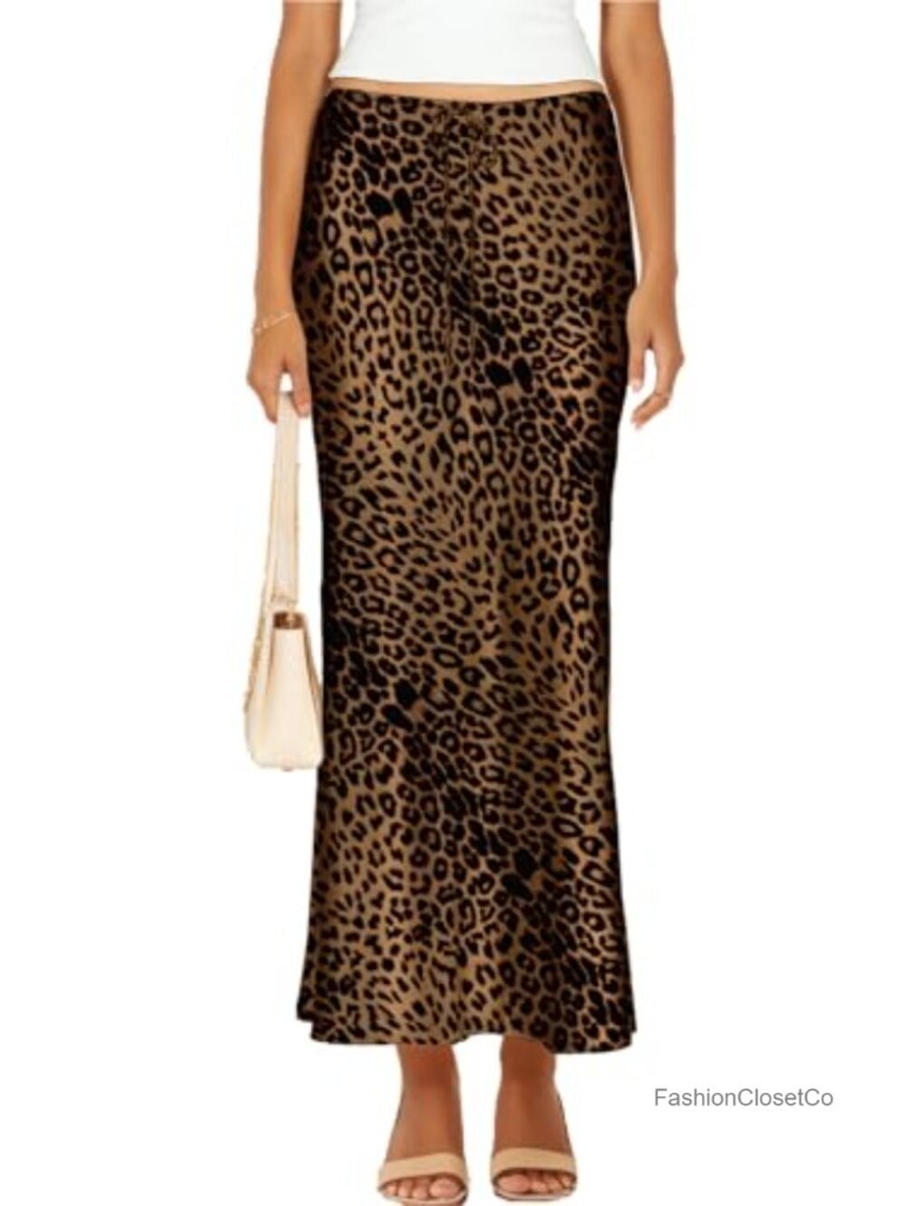 Women's Satin Silk Maxi Skirt Drawstring A-Line Long Flowy